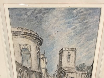 Lot 222 - William Sydney Causer (1878-1956) watercolour, St Peter’s in the East, Oxford