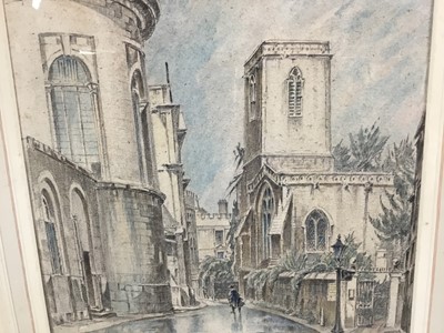 Lot 222 - William Sydney Causer (1878-1956) watercolour, St Peter’s in the East, Oxford