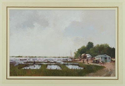 Lot 955 - Roy Perry (1935-1993) oil on paper - The Oyster Beds, signed, in 
glazed frame