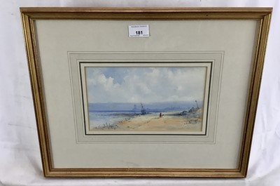 Lot 181 - George James Knox (1810-1897) watercolour - On the Beach, 
South Shields, initialled, in glazed gilt frame