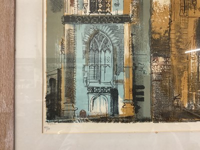 Lot 951 - *John Piper (1903-1992) signed limited edition lithograph – Three Somerset Towers, 48/70, in glazed frame