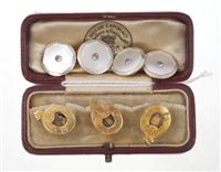 Lot 509 - Pair 1920s dress cufflinks, each with a...