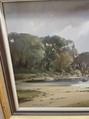 Lot 196 - Arthur Wells, 20th century, oil on canvas - Irish Loch, 
signed framed