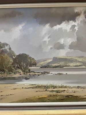 Lot 196 - Arthur Wells, 20th century, oil on canvas - Irish Loch, 
signed framed