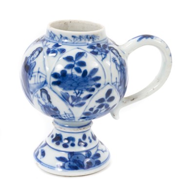 Lot 343 - A Chinese blue and white mustard pot, Kangxi