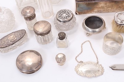 Lot 292 - Selection of miscellaneous silver including cigarette box, .and other items