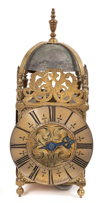 Lot 894 - Early 18th century brass lantern clock by Smorthwait, Colchester