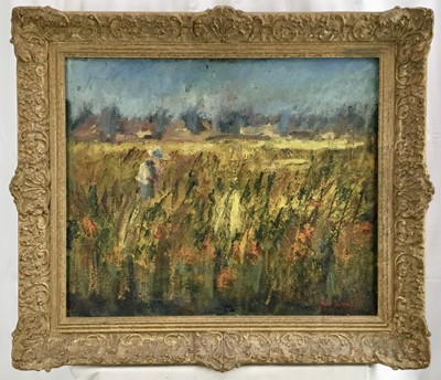 Lot 107 - Impressionist School, 20th century, figure in a landscape