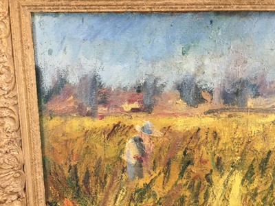 Lot 107 - Impressionist School, 20th century, figure in a landscape