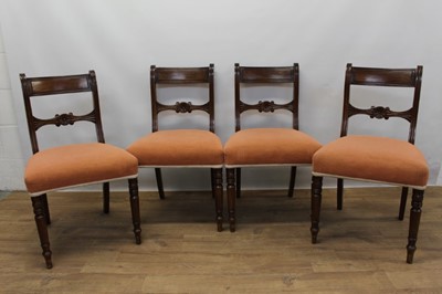 Lot 1358 - Set of four Regency mahogany dining chairs