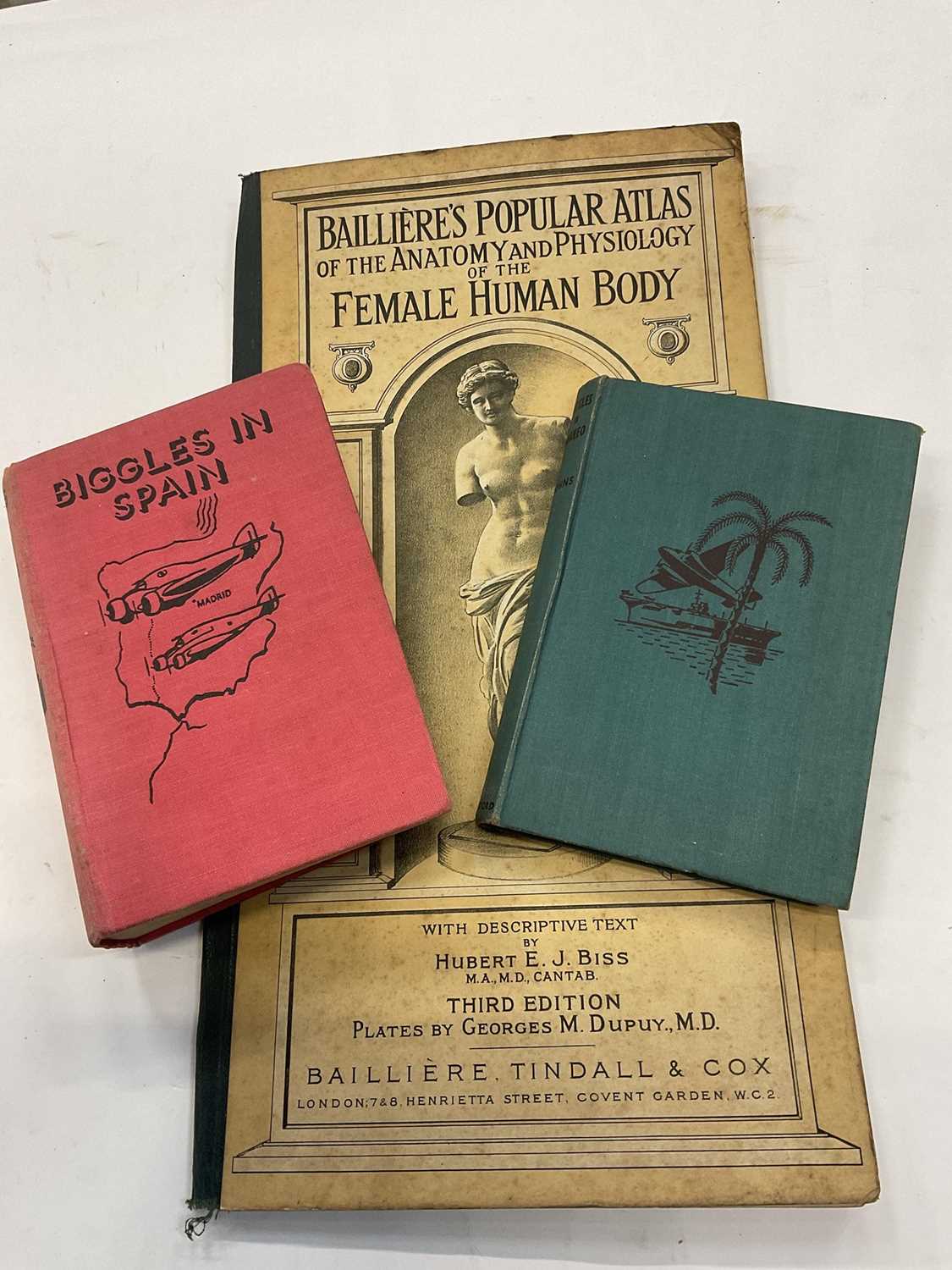 Lot 1679 - Two Biggles books- possibly First editions and The Female Human body book (3)