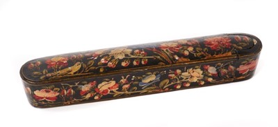 Lot 785 - 19th century Persian lacquered pen box