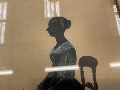 Lot 784 - Regency silhouette portrait of a lady seated in profile.