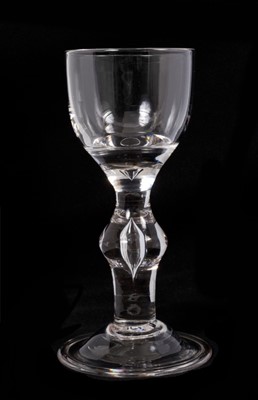Lot 366 - A large 18th century style glass with folded foot