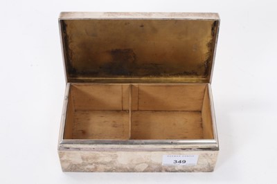 Lot 349 - Silver cigarette box with engraved insignia 48th South Midlands Divisional Signals T.A.