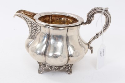 Lot 350 - Mid 19th century five piece silver tea set