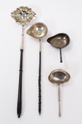 Lot 351 - Four various toddy ladles, two missing handles