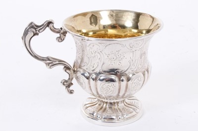 Lot 274 - Late 19th/early 20th century French silver christening cup of baluster form