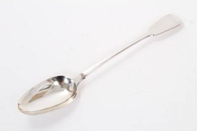 Lot 280 - George IV silver Fiddle pattern serving spoon (London 1823) William Eley & William Fearn.