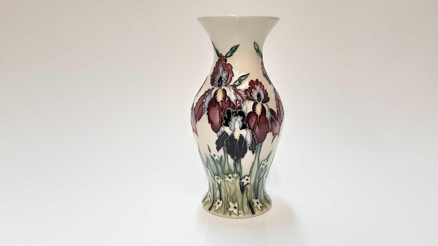 Lot 1100 - Moorcroft pottery vase decorated in the Duet pattern