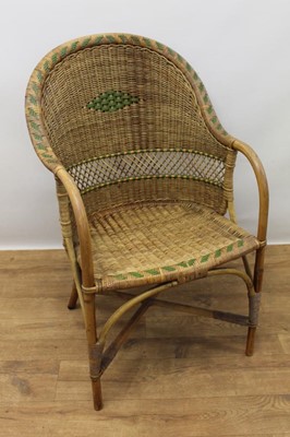 Lot 1330 - Early 20th century woven wicker chair by Dryad