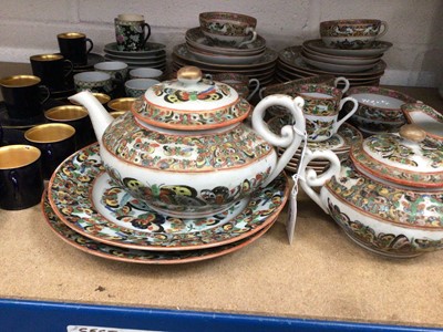 Lot 136 - A Chinese famille rose butterfly pattern tea set, early 20th century