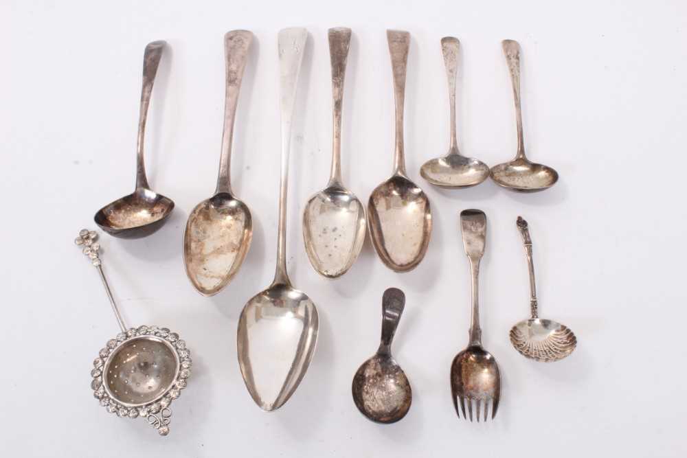 Lot 311 - George III Old English pattern basting spoon