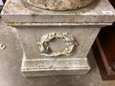 Lot 1235 - Antique-style reconstituted concrete garden plinth