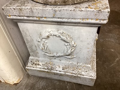 Lot 1235 - Antique-style reconstituted concrete garden plinth