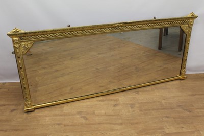 Lot 1360 - Good quality Victorian giltwood and gesso landscape mirror