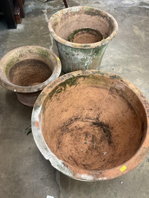 Lot 173 - Four assorted terracotta garden pots