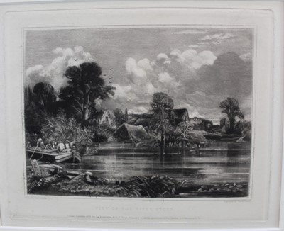 Lot 1062 - David Lucas after John Constable, mezzotint - View on the River Stour, published 1838