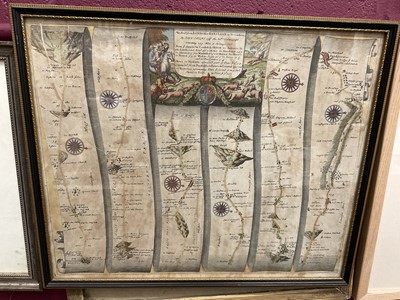 Lot 262 - 18th century road map - London to Barnstable
