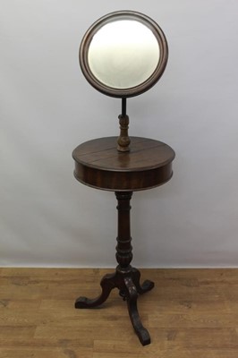 Lot 1397 - 19th century mahogany shaving stand