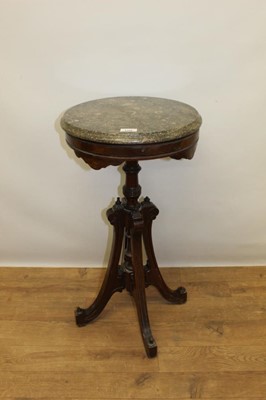 Lot 1398 - Victorian marble topped pedestal table