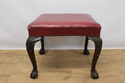 Lot 1386 - Georgian style mahogany stool