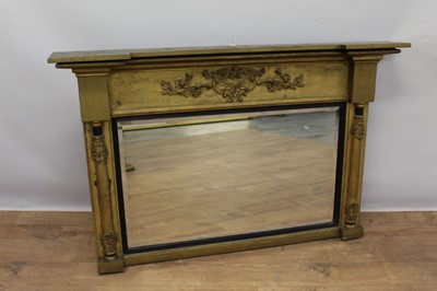 Lot 1388 - Regency gilt framed overmantel mirror