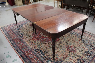 Lot 1390 - Regency mahogany D-end extending dining table