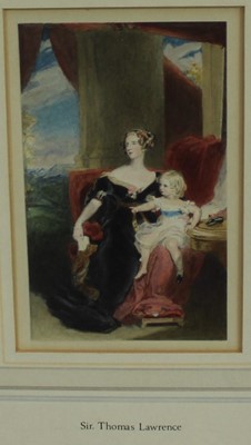 Lot 90 - After Sir Thomas Lawrence (1769-1830), watercolour - portrait of The Duchess of Argyll and The Duchess of Sutherland, 13.5cm x 8.5cm, in glazed frame