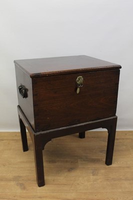 Lot 1400 - Georgian mahogany wine cooler