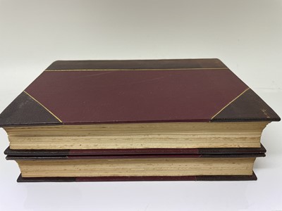Lot 1102 - Two volumes, H. Eliot Howard, The British Warblers - A history with problems of their lives, illustrated by Henrik Gronvold, published Porter, London, 1907-1914, half calf bound