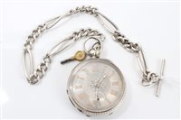 Lot 588 - Large Victorian Silverer pocket Watches with...