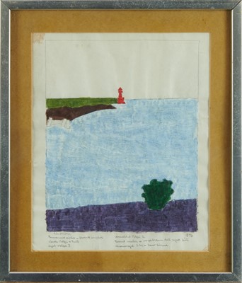 Lot 1174 - Eleonore Koch - watercolour, coastal scene, signed and dated 1976