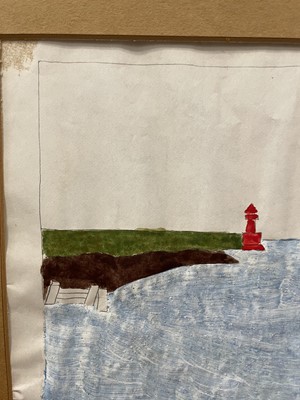 Lot 1174 - Eleonore Koch - watercolour, coastal scene, signed and dated 1976