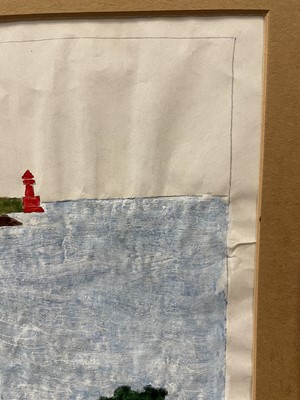 Lot 1174 - Eleonore Koch - watercolour, coastal scene, signed and dated 1976