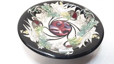 Lot 1157 - Moorcroft pottery circular shallow Talwin bowl by Nicola Slaney, dated 2015, 28.5cm diameter