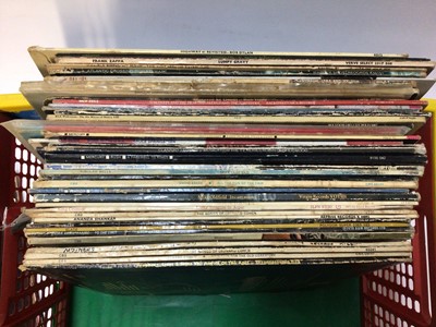 Lot 2200 - One box of LP records to include Jimi Hendrix, Frank Zappa, etc approximately 40