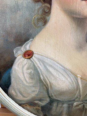 Lot 1318 - After Josef Grassi (1755-1838), Continental School, oval oil on canvas - portrait of Queen Louise of Prussia, 50cm x 40cm, in gilt and painted frame