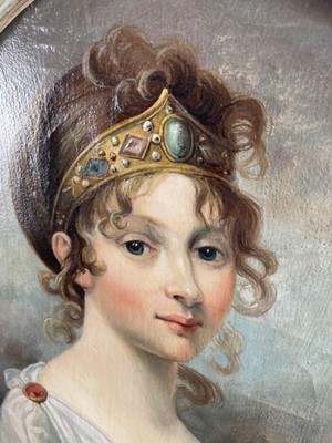 Lot 1318 - After Josef Grassi (1755-1838), Continental School, oval oil on canvas - portrait of Queen Louise of Prussia, 50cm x 40cm, in gilt and painted frame