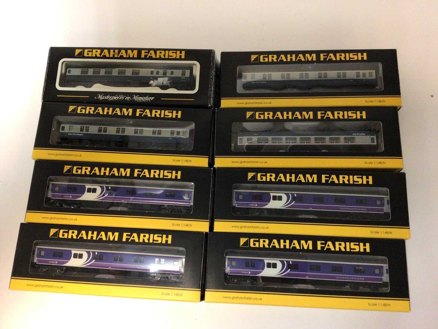 Lot 4 - N Gauge selection of boxed carriages, rolling stock and accessories (qty)